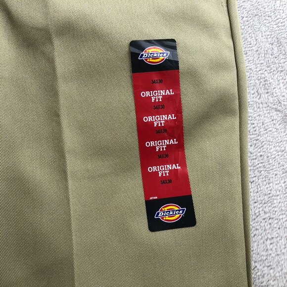 NWT Dickies Mens Work Pants Size 34x30 Original Fit Khaki Chino Casual Straight - Picture 3 of 16